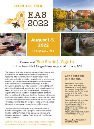 EAS 2023, Amherst MA - Eastern Apicultural Society