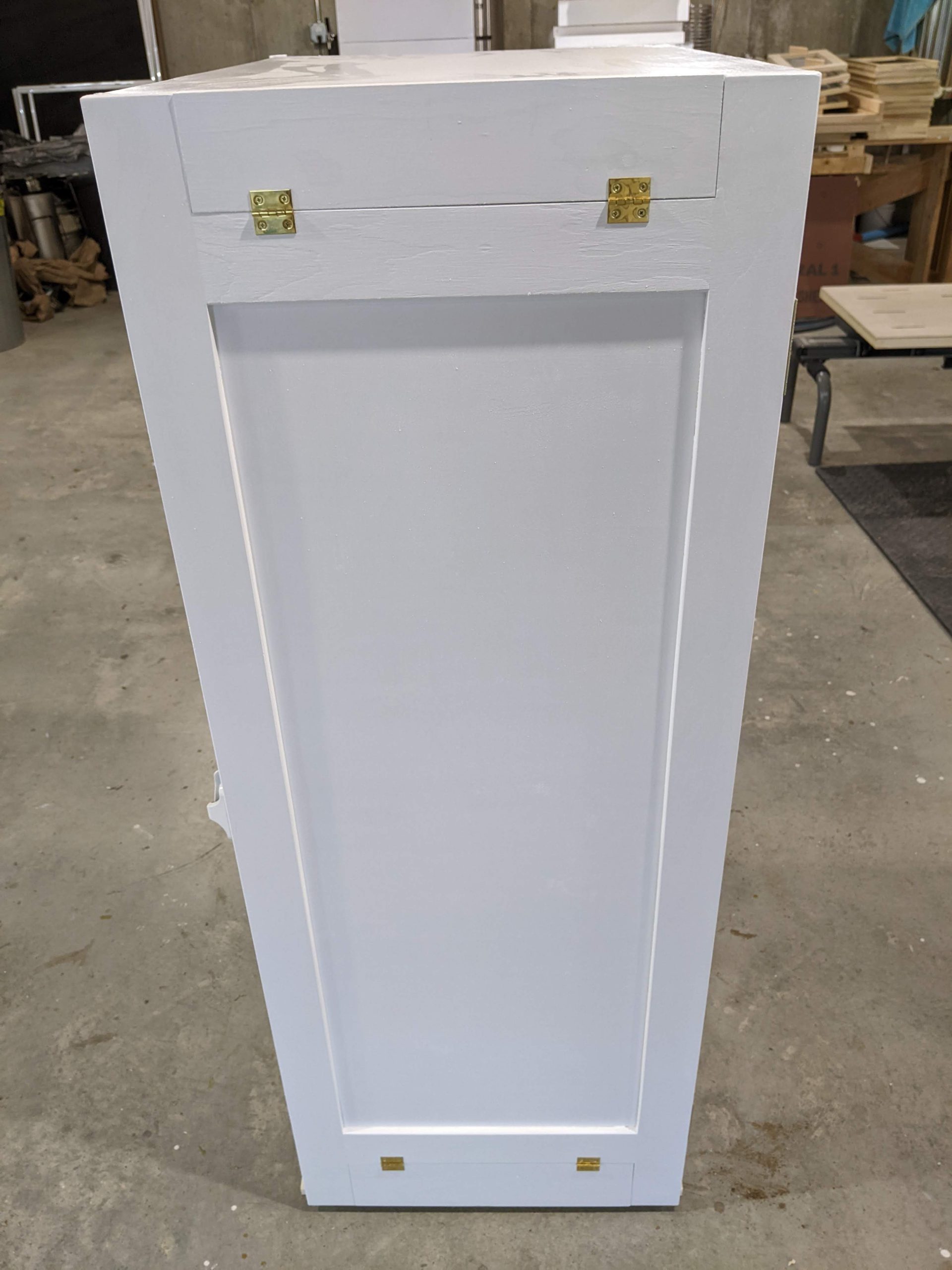 Back solid hinged door