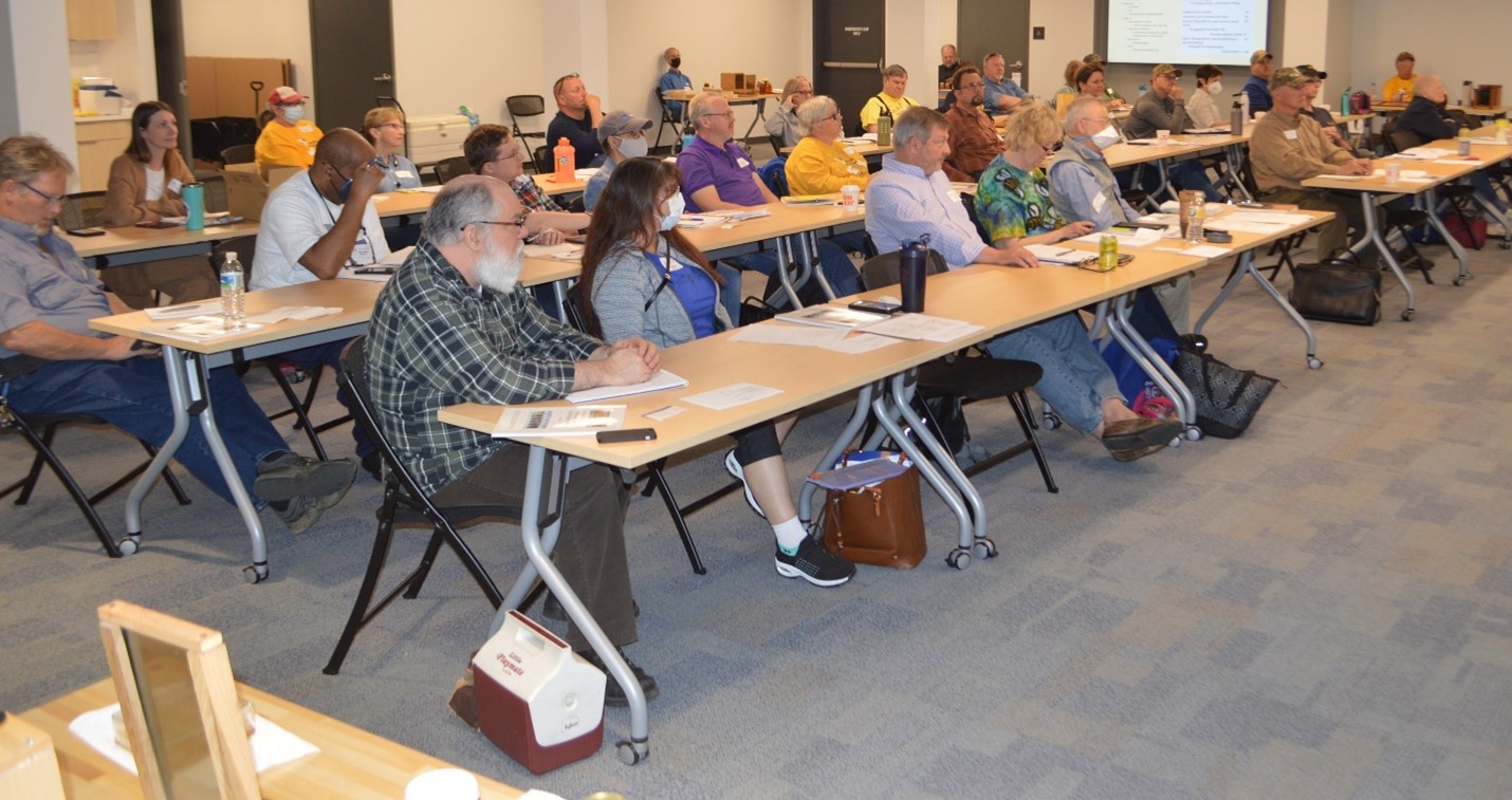 The 2022 MSBA Honey Show Judging Class watching a presentation. Photo By: Allen Hayes