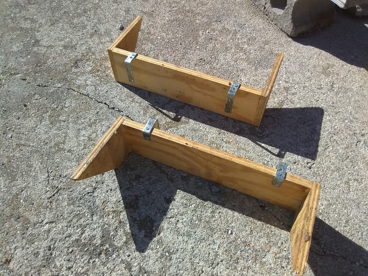 Homemade frame hangers.